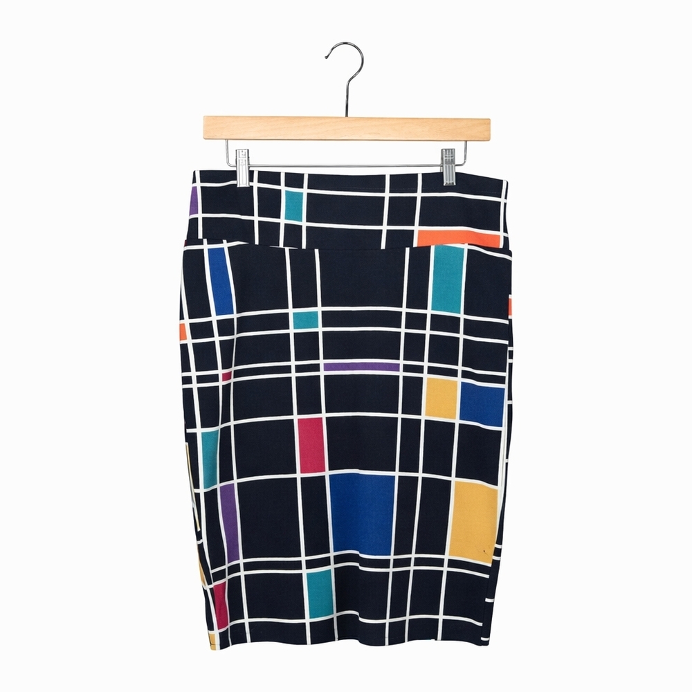 LuLaRoe Mondrain inspired Color Block Women's Skirt